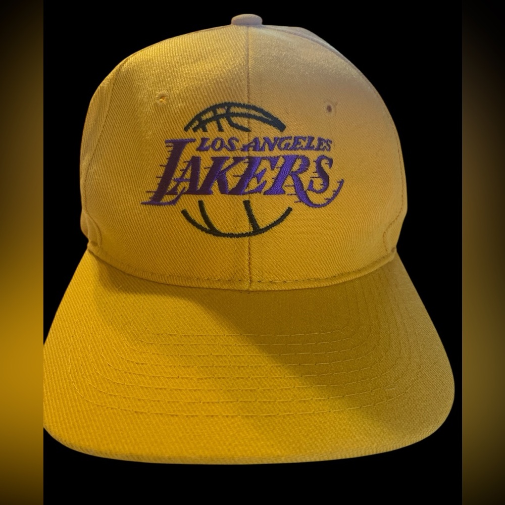 Los Angeles Lakers Gold & Purple Embroidery Cap Hat NBA Adjustable